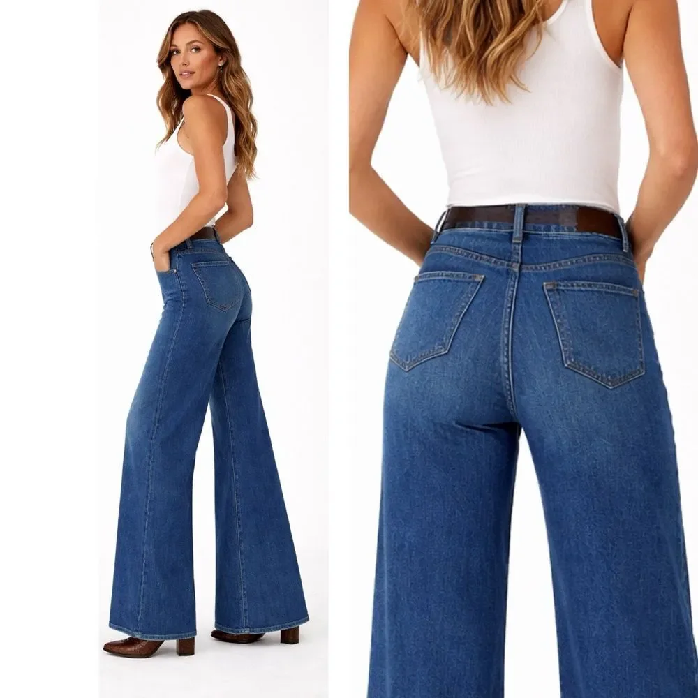 NEW FRAME Vintage Palazzo Wide Leg jeans